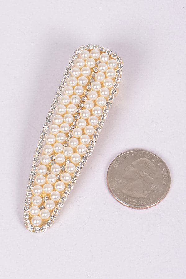 Set of 6 9428 Gold Pearl Rhinestone Combo Hairpins