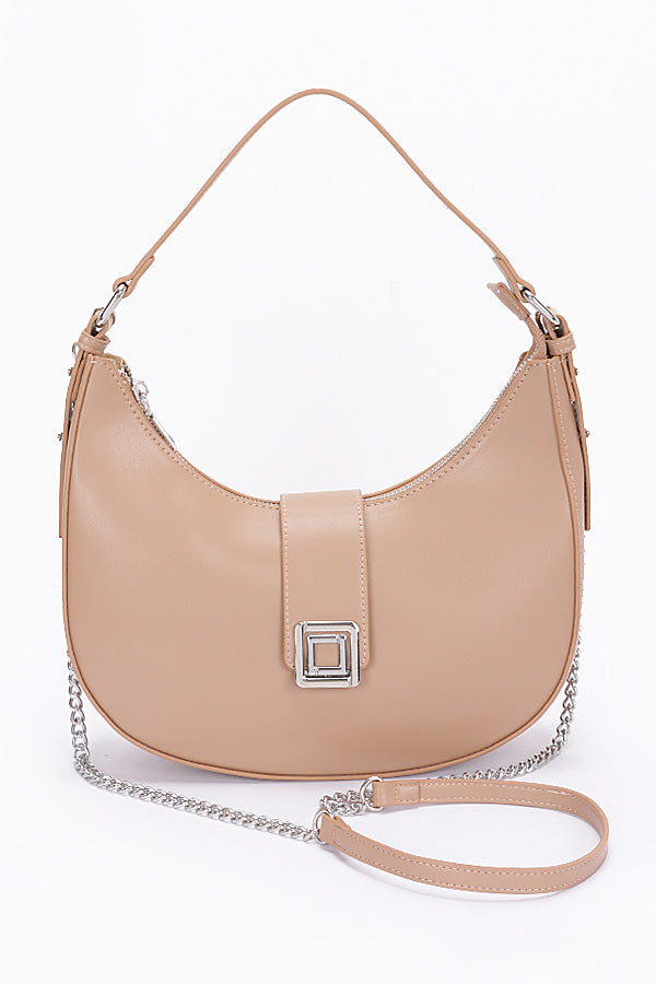Pack of 3 Faux Leather Hobo Bags in Khaki Color 7336