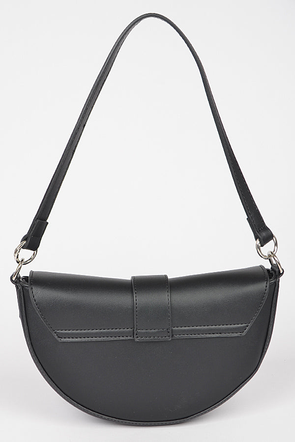 Set of 3 Stylish Black 9406 Faux Leather Shoulder Bags