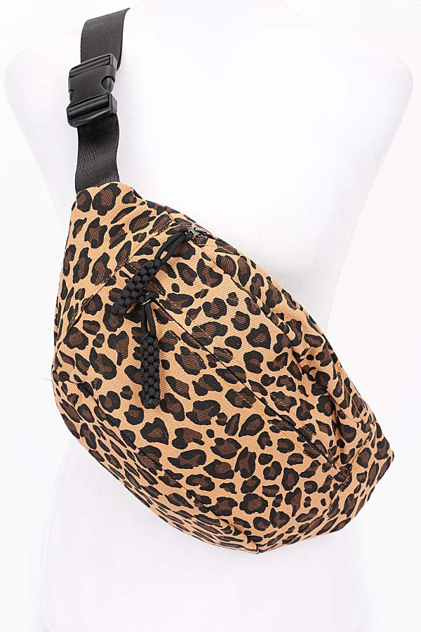 Set of 3 Faux Leather 2388 Leopard Crossbody Bags