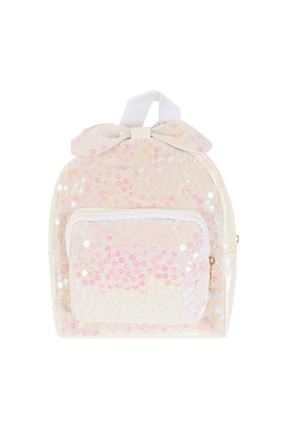 Adorable Glitter Bow White Kids Backpack - Set of 6