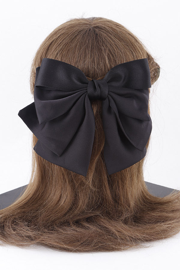 Pack of 6 Descending Ribbon Hair Clips in Green - Style 9768
