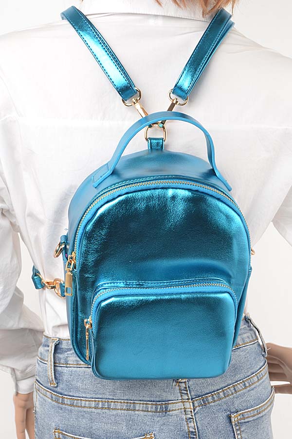 Set of Three 7111 Fuchsia Metallic Backpacks