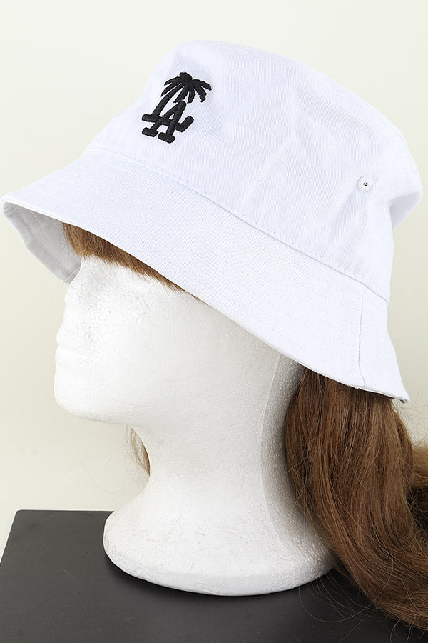 White La Palm Tree Bucket Hats - Set of 6