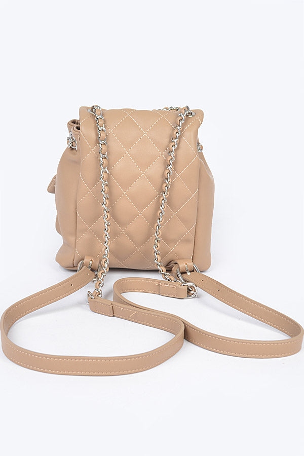 3-Pack of Quilted Two-Pocket Camel Backpacks