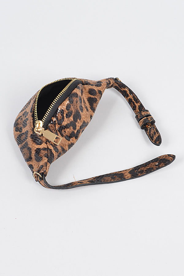 Set of 3 Leopard Mini Wrist Bags - 3201 Model