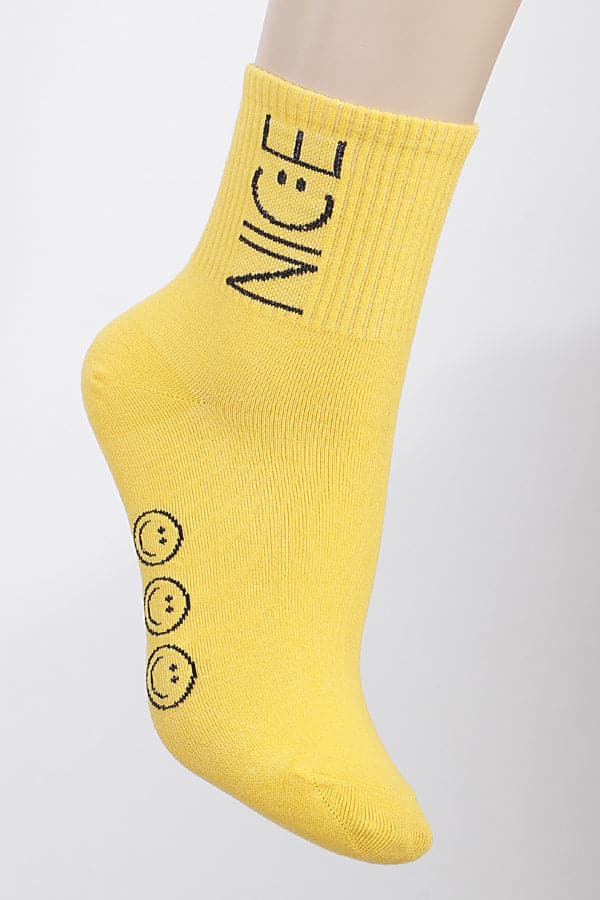 Set of 6 Stylish Black Crew Socks