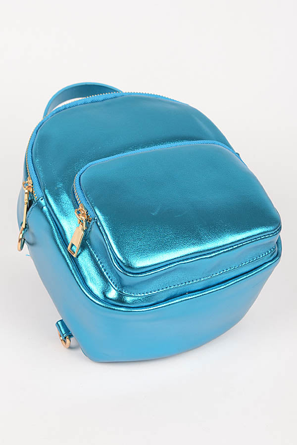 Set of Three 7111 Fuchsia Metallic Backpacks