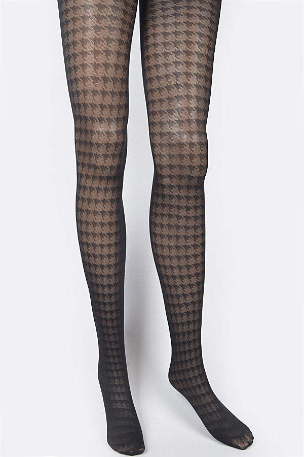 Pack of 6 Fashionable Black Panty Stockings - Style No. 4268