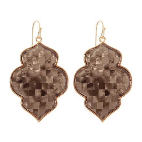 Brown Acrylic Glass Hook Barque Earrings - Pack of 6 Stylish Pieces