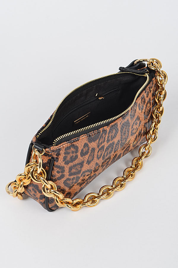 3-Pack Leopard Print Simple Clutch Bags with Chain