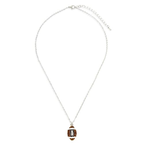 Set of 6 Football Rhinestone Pendant Necklaces for Fashion Lovers