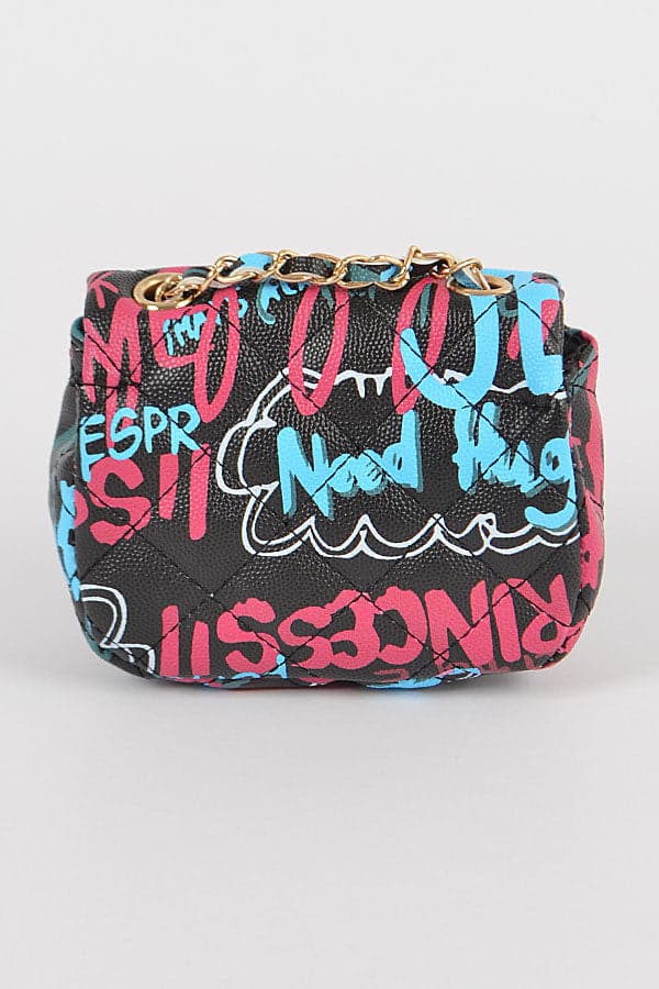 Set of 3 Graffiti Multi - Color Mini Clutches 6903