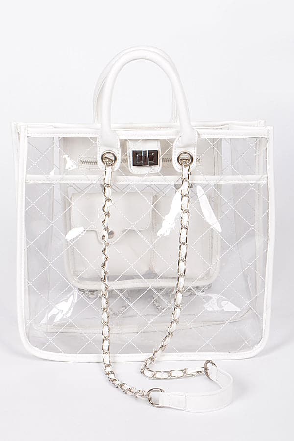 Set of 3 Stylish White 7676 Day - to - Day Bags