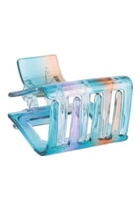 Blue Dye Resin Square Hair Claw Pins - Pack of 12 Stylish Hair Accessories