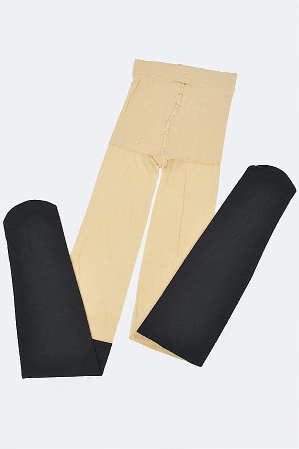 Fashionable Premium Black Tights - Set of 6