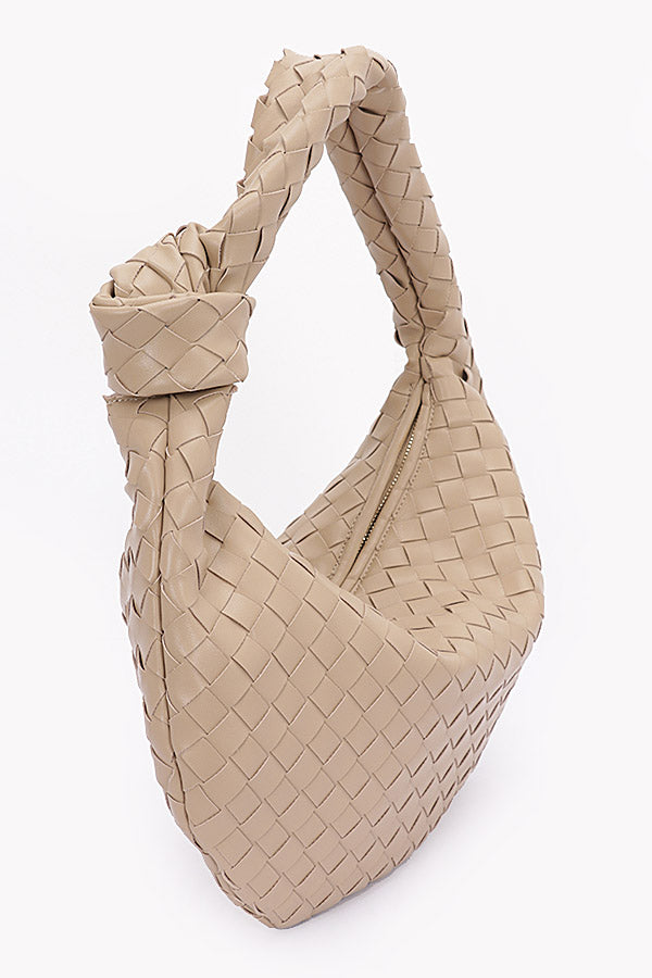 3-Piece Set of 0511 Khaki Checker Poly Woven Bags