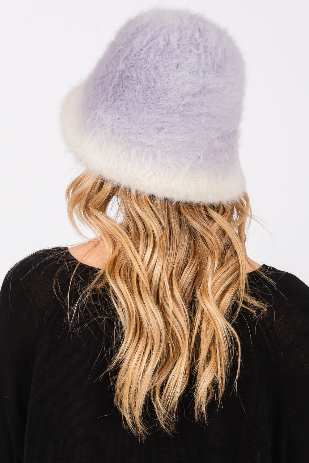Purple Gradient Color Fuzzy Bucket Hats - Pack of 6