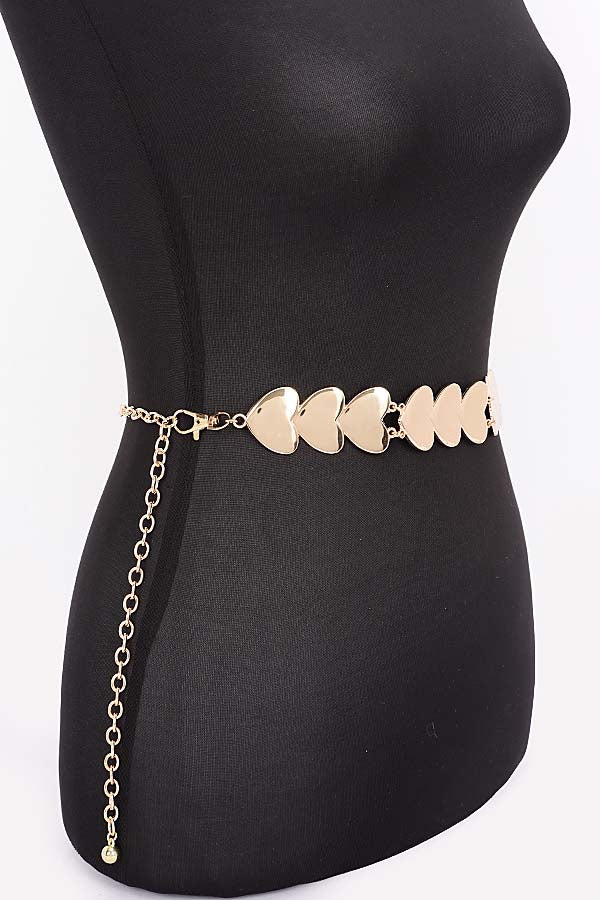 Set of 6 - 2488 Gold Metal Chain Belts