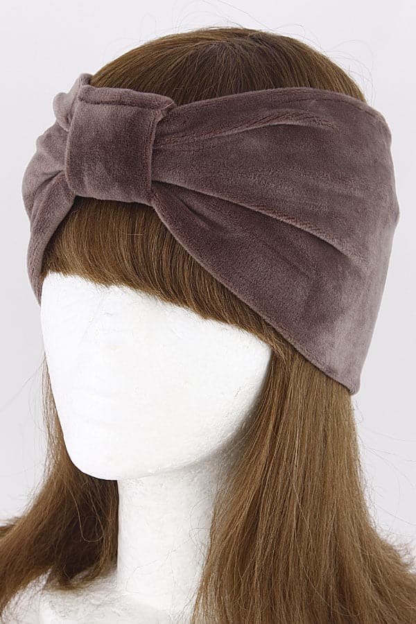Set of 6 Taupe 218 Ribbon Winter Head Bands
