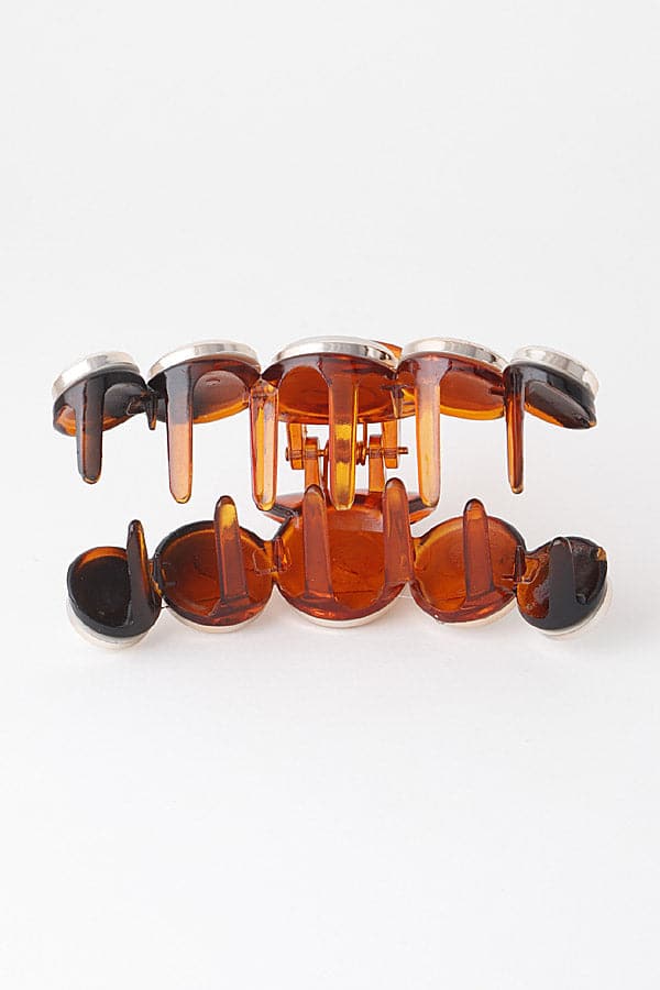 Pack of 6 Clear 6811 Circle Pattern Hair Claws