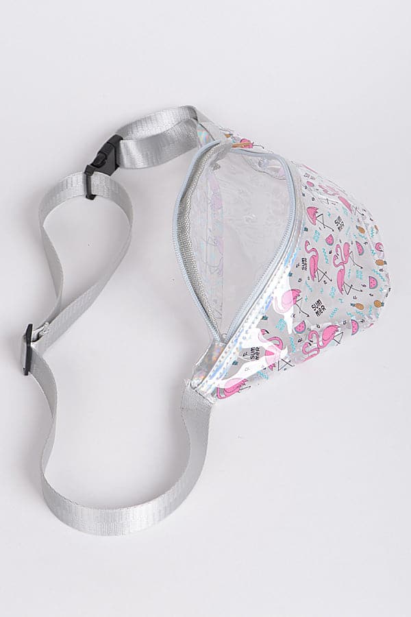 Pink Flamingo Clear Fanny Pack - Set of 3
