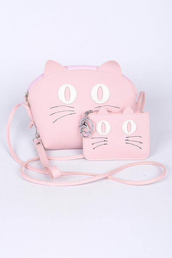 Pink Kitty Clutch Set - Pack of 3
