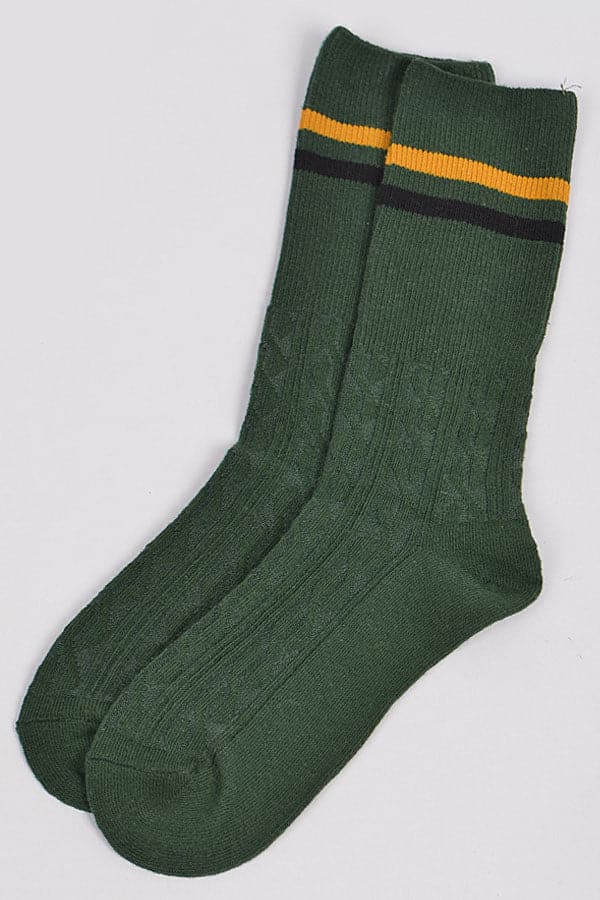 Pack of 6 Ankle Socks in Color 6033 Green