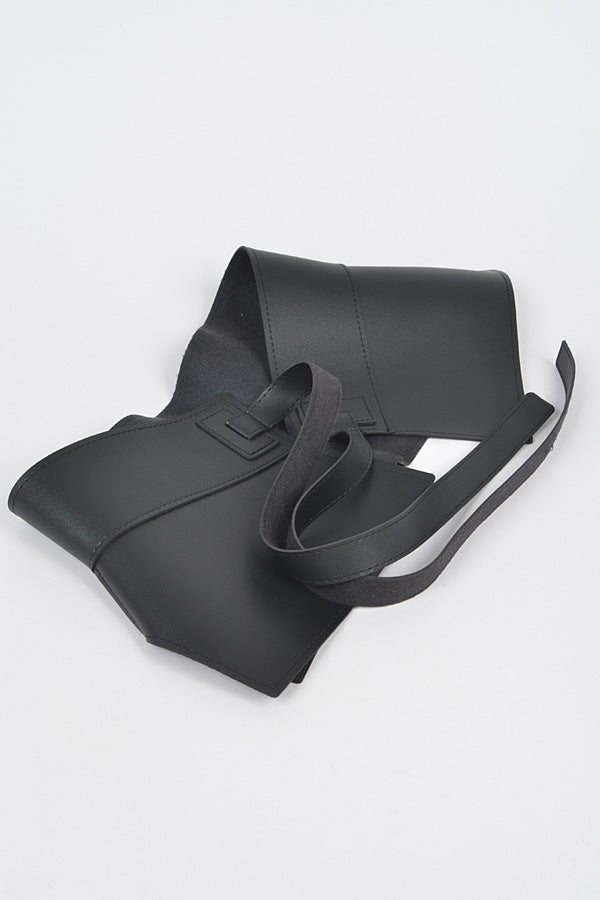Set of 6 Faux Leather Black Skirt Belts - Style 9578