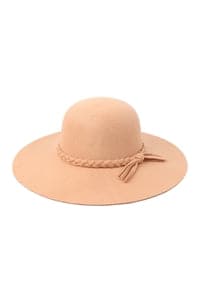 Summer Pack of 6 Brown Bowler Hats with Fashion Brim and Braided Tie