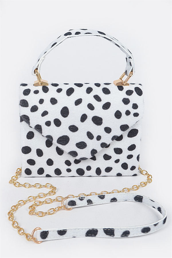 Set of 3 Stylish 2225 White Faux Fur Clutches