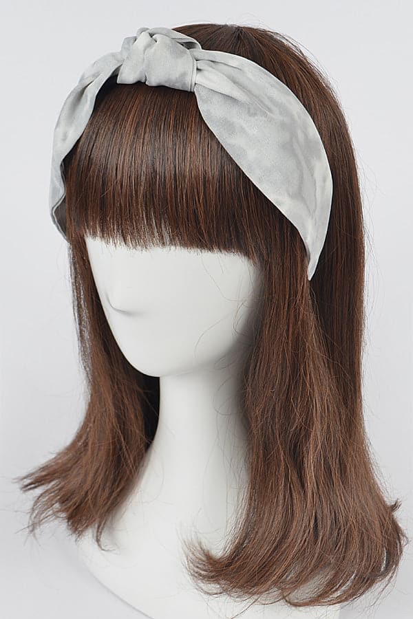 Pack of 6 Tie - Dyed Gray Knotted Headbands