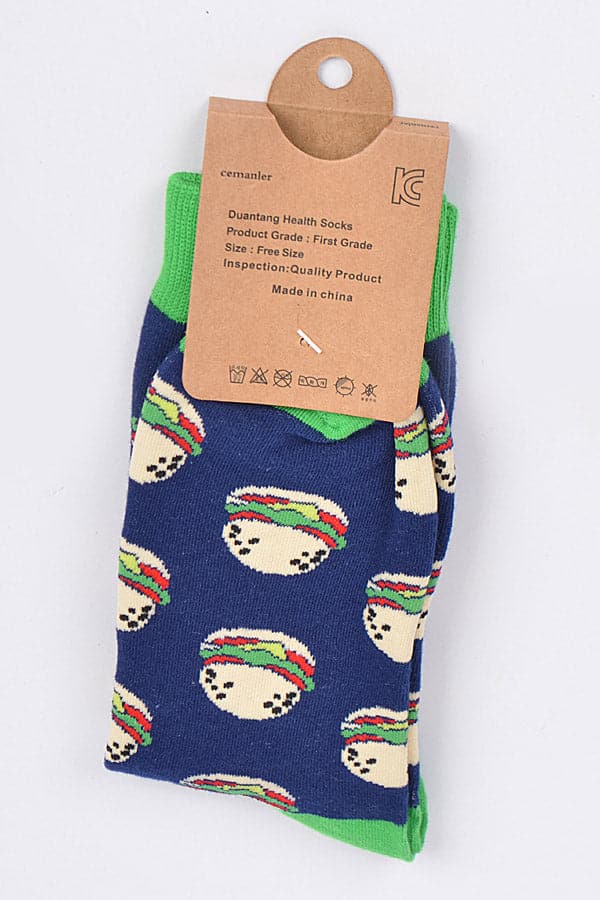 Pack of 6 Navy-colored 9038 Hamburger Socks