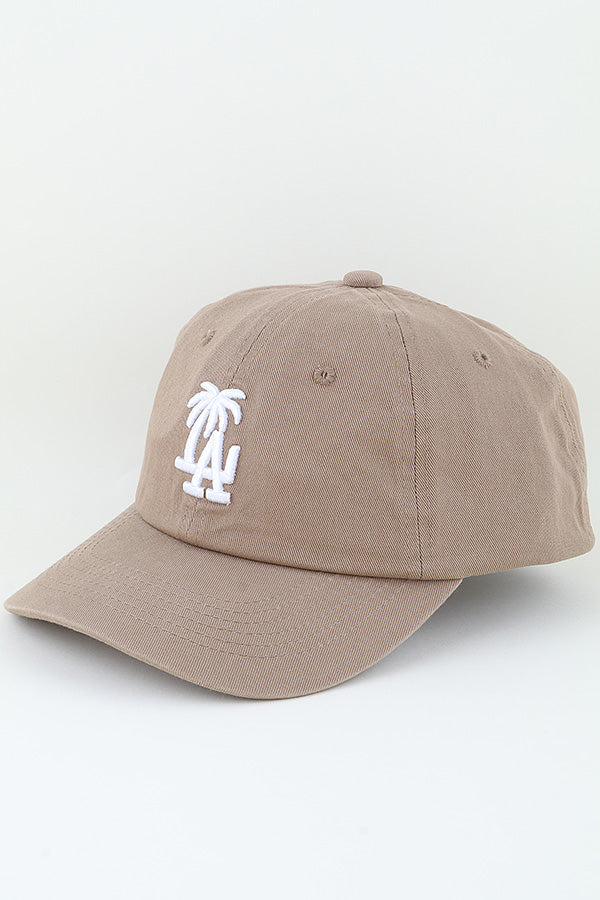 Classic Khaki Los Angeles Palm Tree Caps - Set of 6
