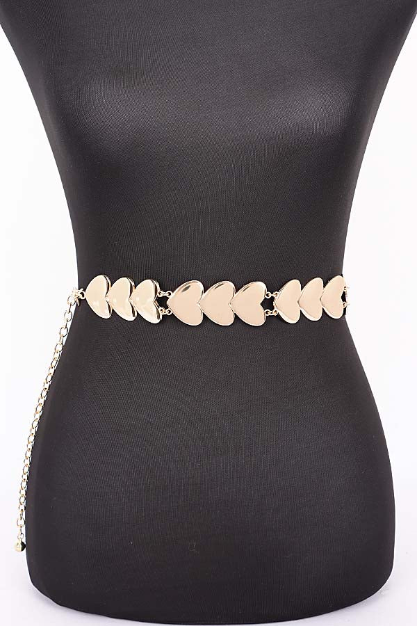 Set of 6 - 2488 Gold Metal Chain Belts
