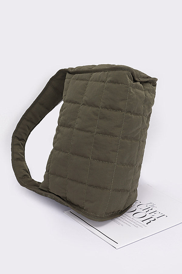 Brown 3711 Quilted Nylon Shoulder Bags - Pack of 3