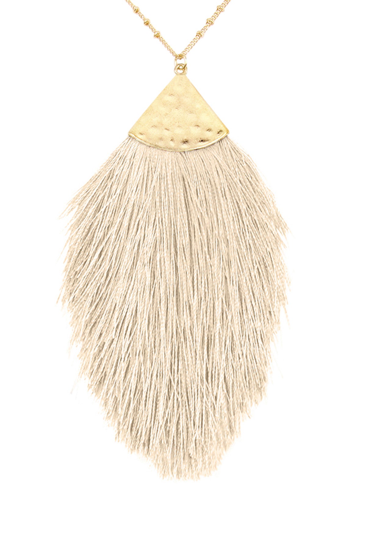 Set of 6 Ivory Tassel Pendant Necklaces with 30' Length