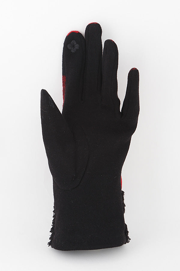 Pack of 6 Classic Red 6300 Plaid Pattern Gloves