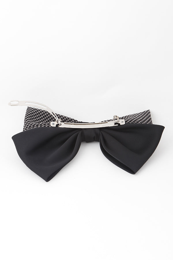 Set of 6 Double - Quilted Black Hair Clips (3668 Model)
