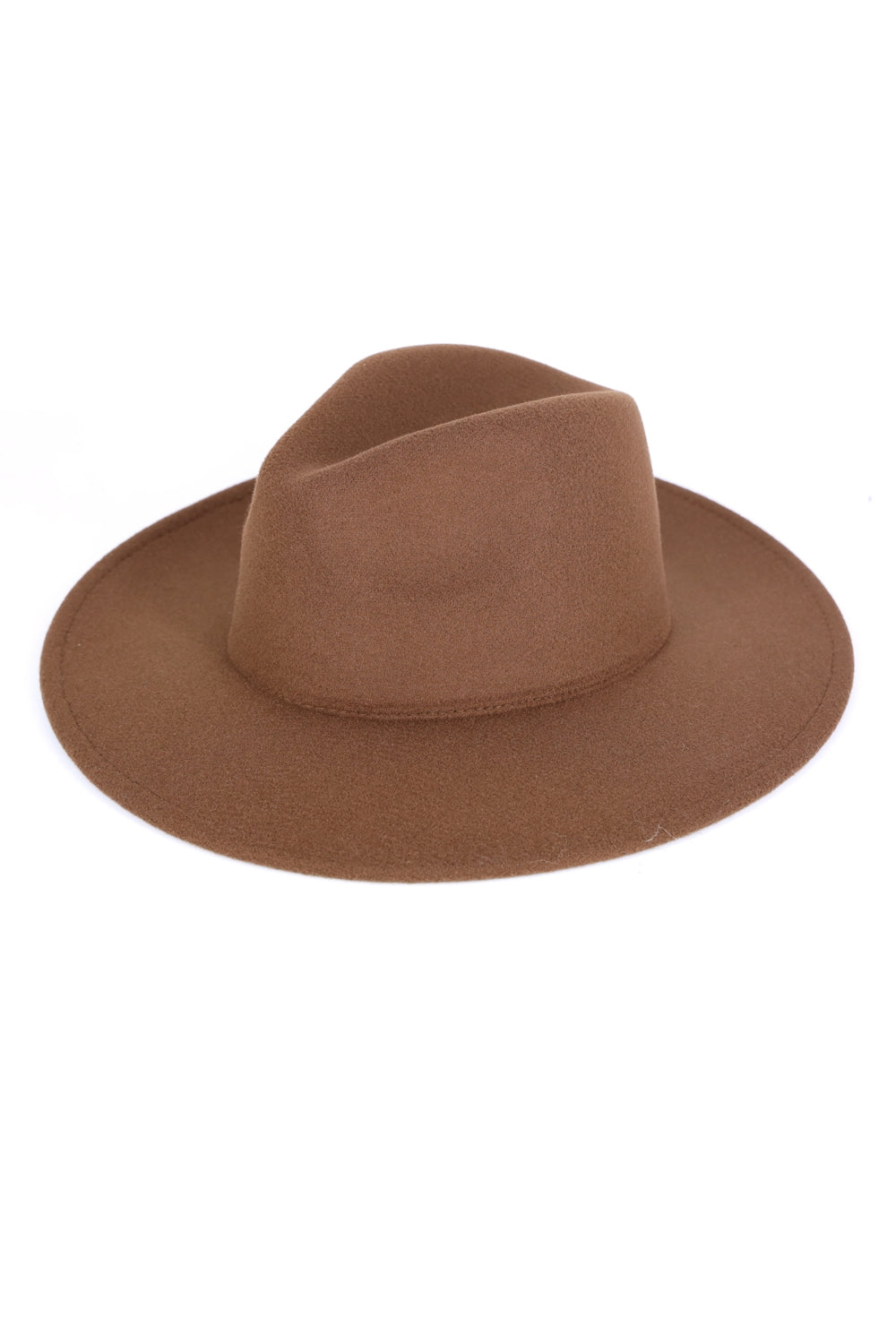 Brown Solid Panama Hats - Set of Six