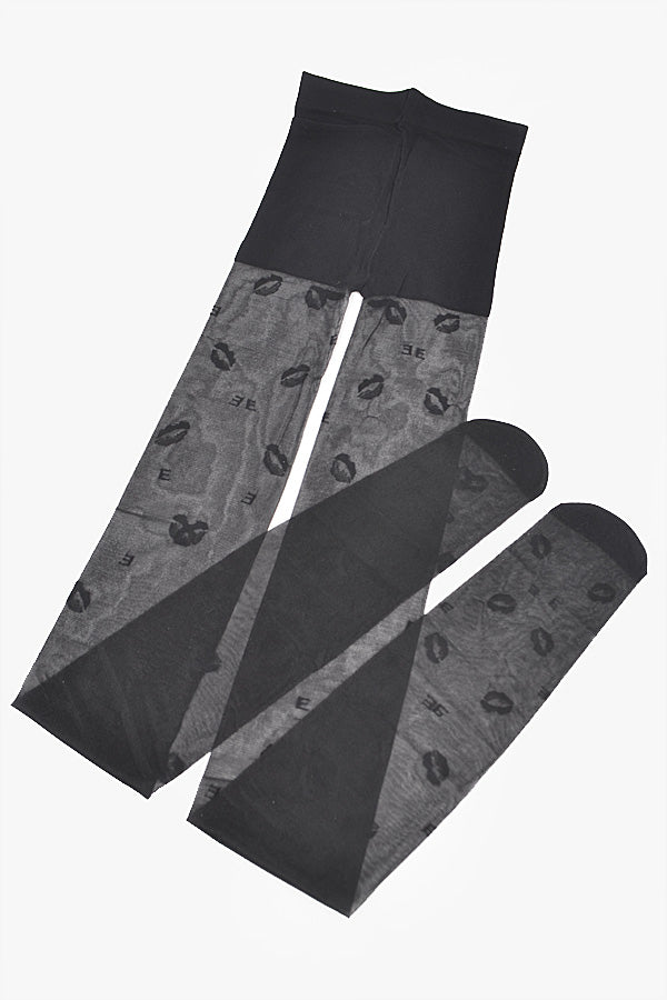 Stylish Black 7268 Panty Stockings - Set of 6