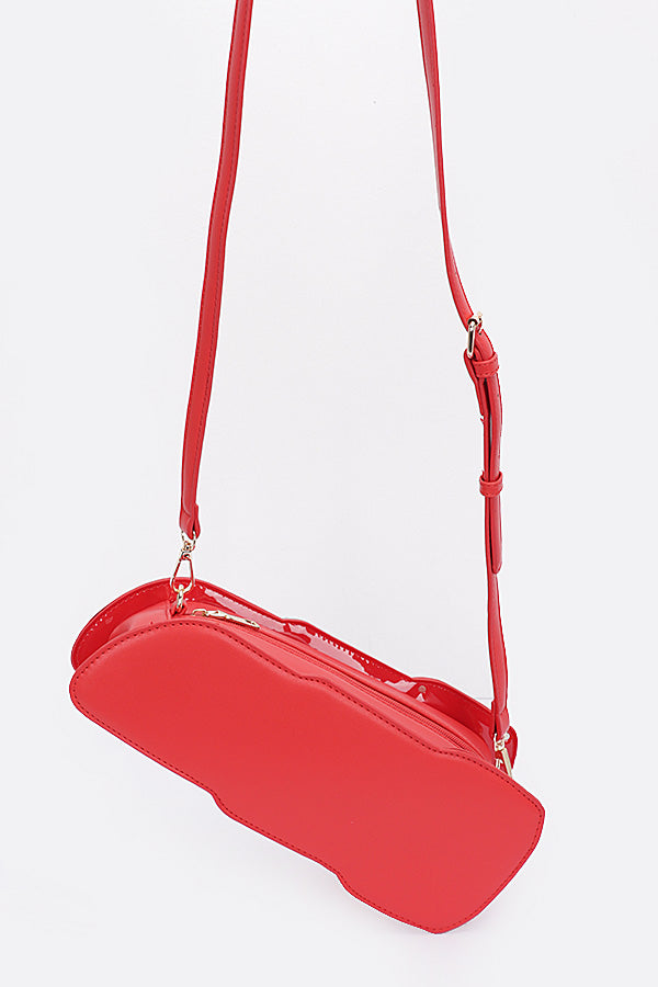 Pack of 3 Faux Leather Lipstick Novelty Bags in Pink Shade - 3136