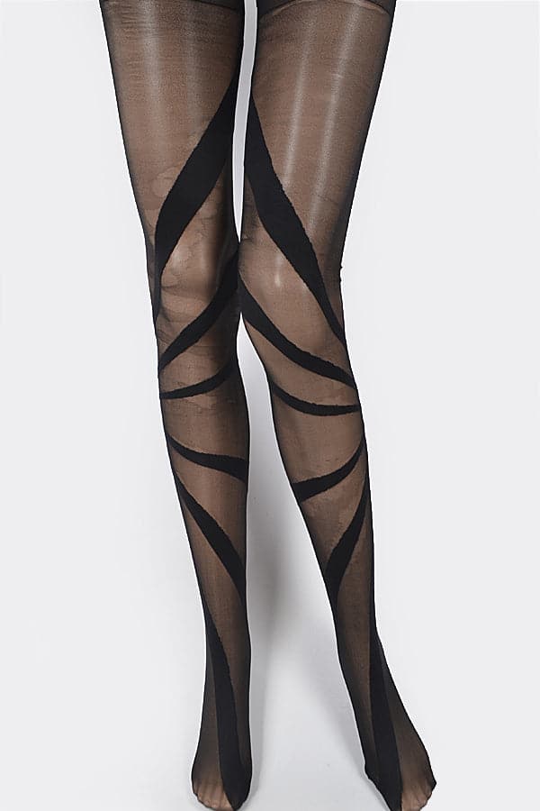 Stylish Black Premium Tights - Pack of 6