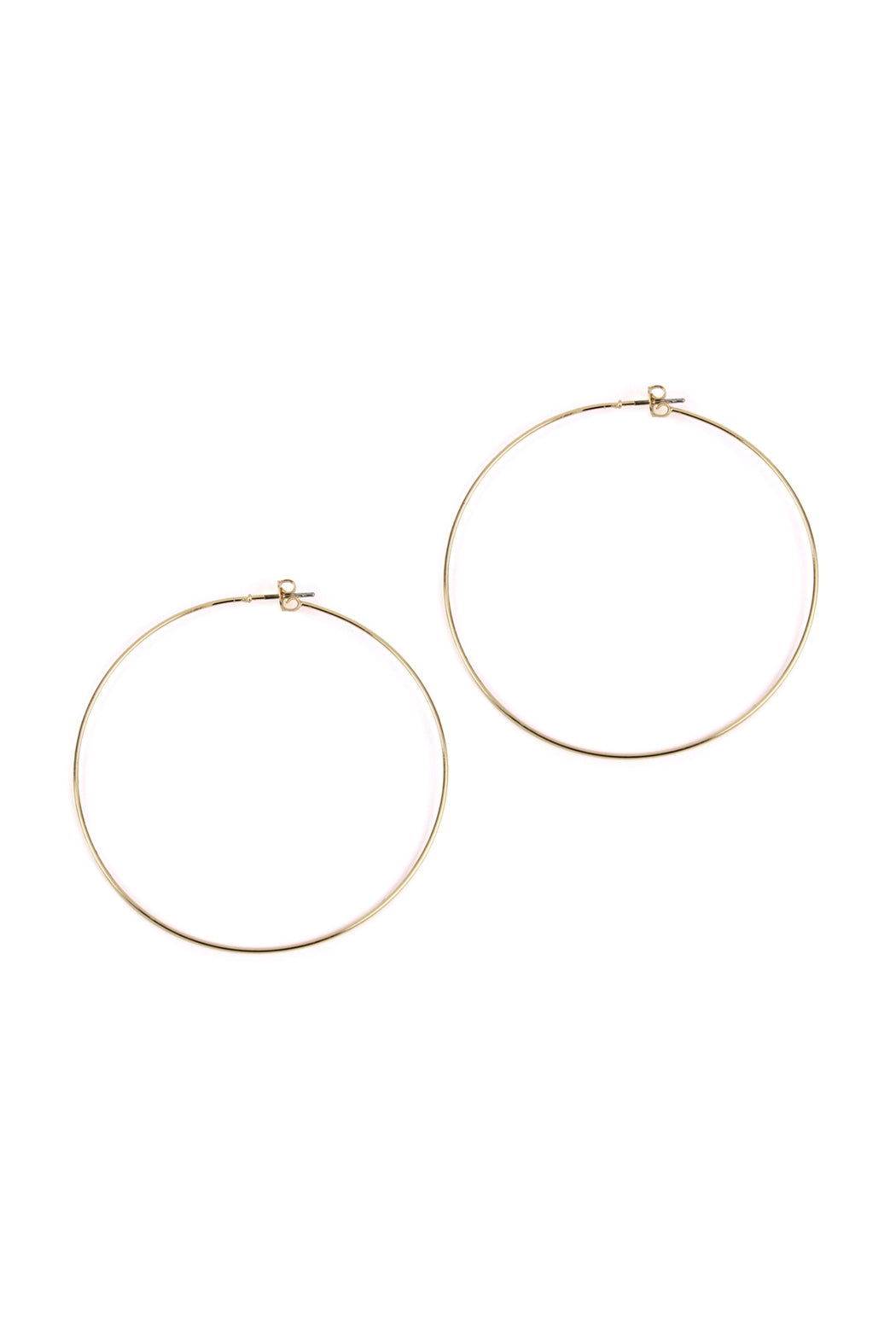 Set of 6 Matte Gold 60mm Wire Hoop Earrings for Fashion - Forward Individuals