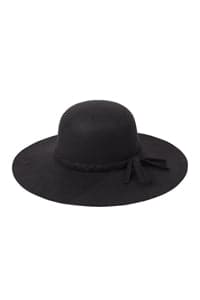 Summer Pack of 6 Black Fashion Bowler Hats with Braided Ties