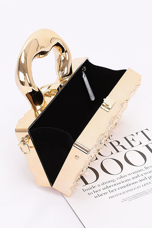 Set of 3 Shimmering Gold 8836 Metallic Acrylic Bags