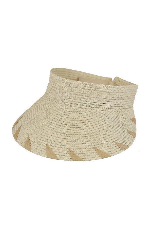 Set of 6 Handmade Beige Sun Visors - Model 8610