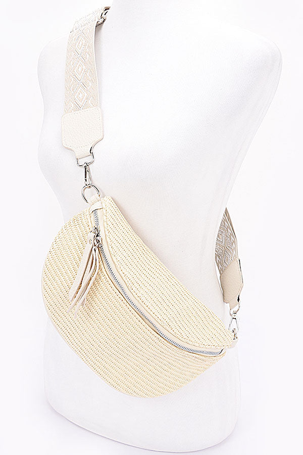 Set of 3 Ivory 4588 Faux Leather Crossbody Bag Belts