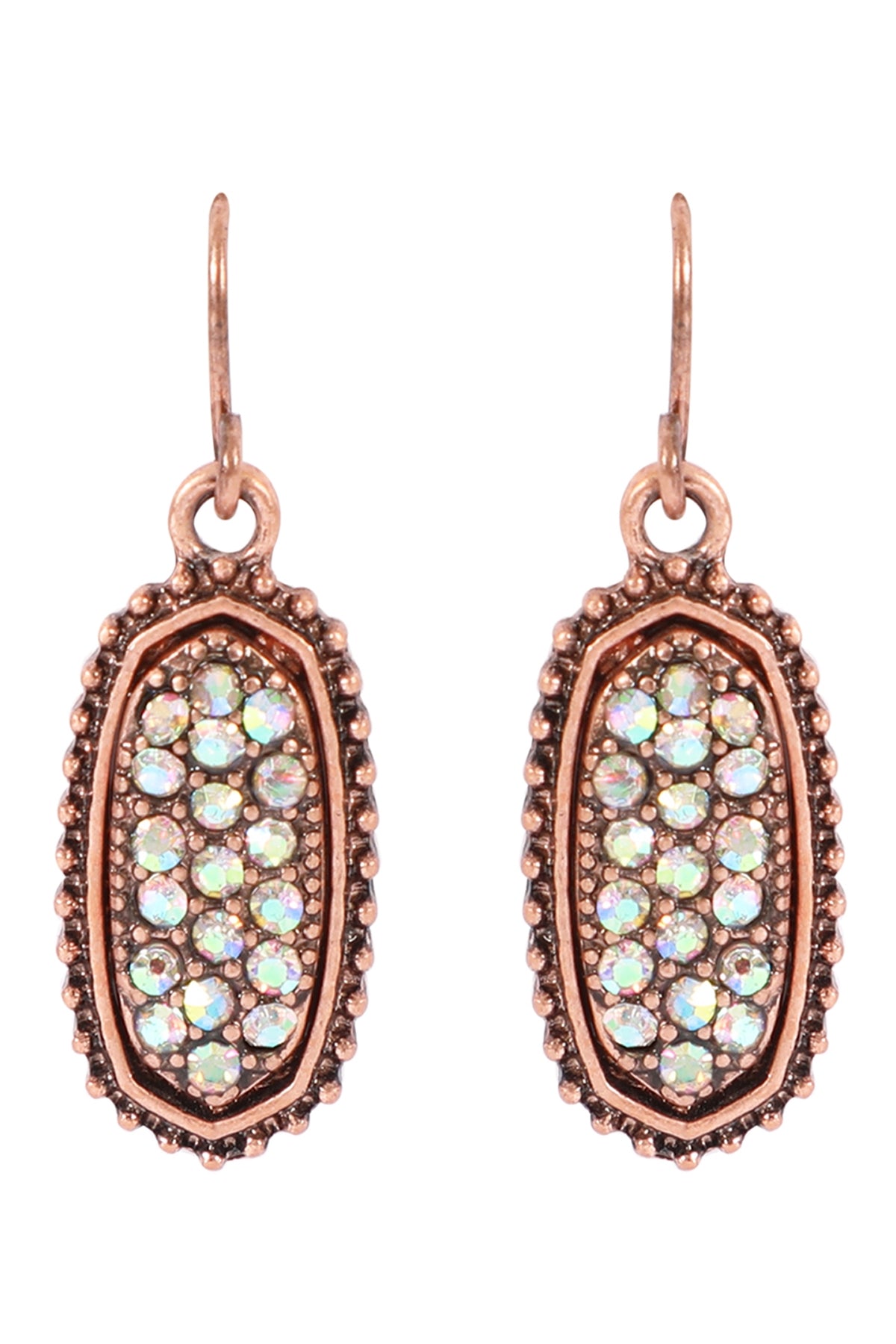 Classic Cobalt AB Texture Pave Rhinestone Earrings - Set of Six Pieces