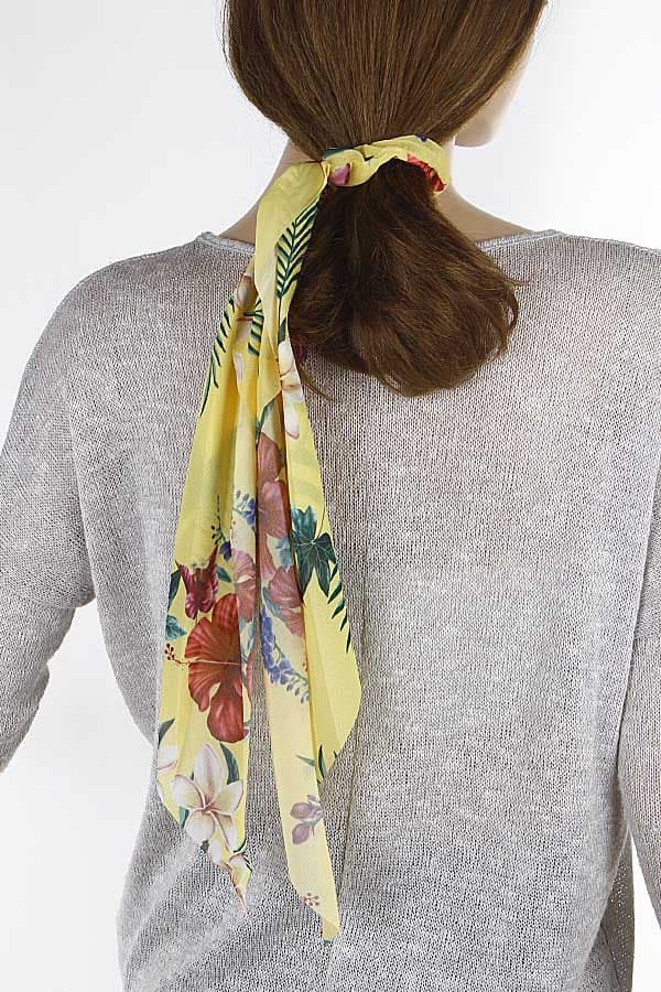 Set of 6 Vibrant Yellow Floral Hair Bands